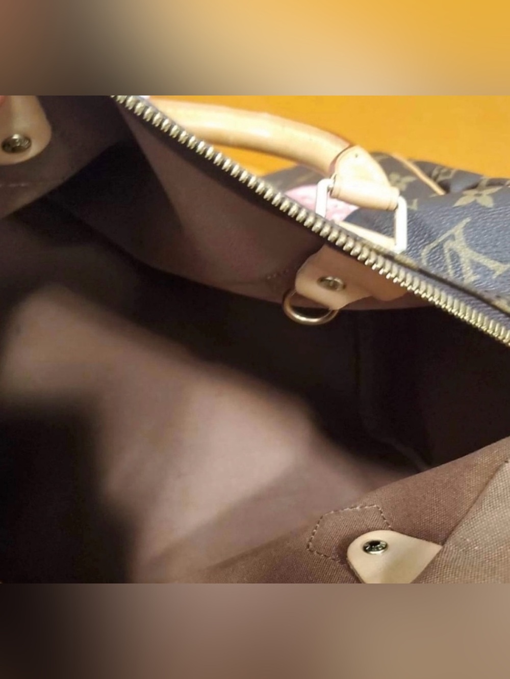 Louis Vuitton Brown Monogram Bag with Tan Accents - Picture 9 of 14